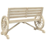 Garden Bench 2-Seater Solid Wood Fir - Rear View