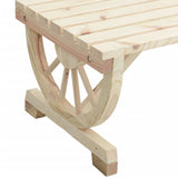 Garden Bench 2-Seater Solid Wood Fir - Close-Up Angle