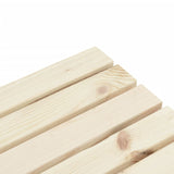 Garden Bench 2-Seater Solid Wood Fir - Low Angle