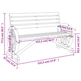 Garden Bench 2-Seater Solid Wood Fir - Extra Image