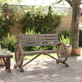 Garden Bench 2-Seater Solid Wood Fir - Side View