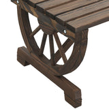 Garden Bench 2-Seater Solid Wood Fir - Close-Up Angle