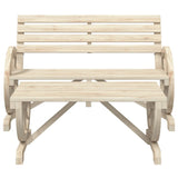 2 Piece Garden Lounge Set Solid Wood Fir - Side View