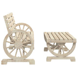 2 Piece Garden Lounge Set Solid Wood Fir - Top-Down View