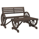 2 Piece Garden Lounge Set Solid Wood Fir - Front View