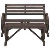 2 Piece Garden Lounge Set Solid Wood Fir - Side View