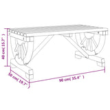 Garden Coffee Table 90x50x40 cm Solid Wood Fir - Extra Image