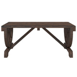 Garden Coffee Table 90x50x40 cm Solid Wood Fir - Top-Down View