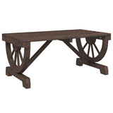 Garden Coffee Table 90x50x40 cm Solid Wood Fir - Rear View
