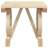 Garden Footstool 40x36.5x38.5 cm Solid Wood Fir - Top-Down View