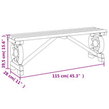 Garden Bench 115 cm Solid Wood Fir