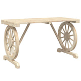 Garden Table 115x55x65 cm Solid Wood Fir - Front View