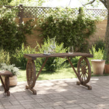 Garden Table 115x55x65 cm Solid Wood Fir - Side View