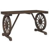 Garden Table 115x55x65 cm Solid Wood Fir - Rear View