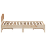 Bed Frame without Mattress 150x200 cm Solid Wood Pine - 45-Degree Angle