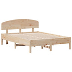 Bed Frame without Mattress 135x190 cm Solid Wood Pine