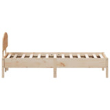 Bed Frame without Mattress 90x190 cm Solid Wood Pine - 45-Degree Angle