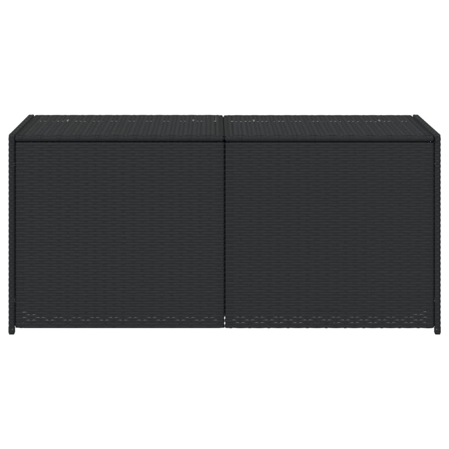 Garden Storage Box Black 283L Poly Rattan