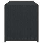 Garden Storage Box Black 283L Poly Rattan