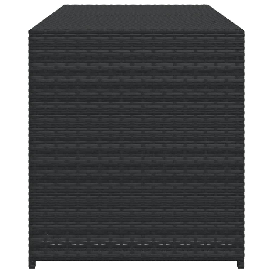 Garden Storage Box Black 283L Poly Rattan