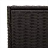 Garden Storage Box Black 283L Poly Rattan - Extra Image