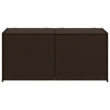 Garden Storage Box Brown 283L Poly Rattan - Top-Down View