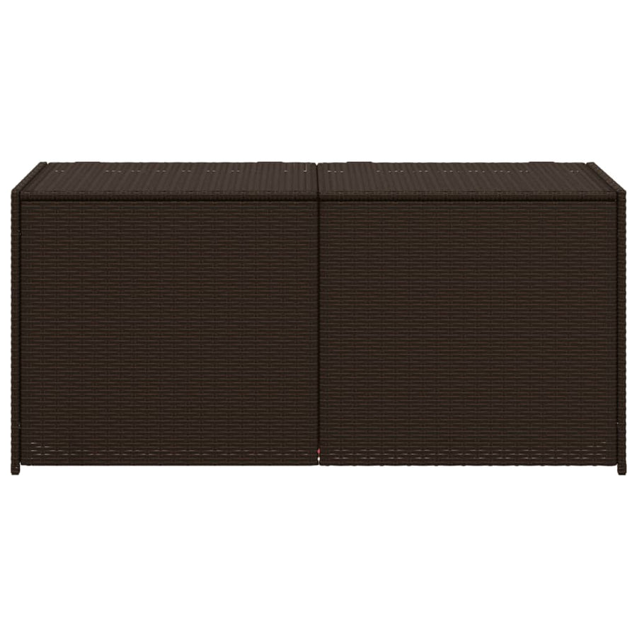 Garden Storage Box Brown 283L Poly Rattan
