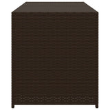Garden Storage Box Brown 283L Poly Rattan - 45-Degree Angle