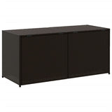 Garden Storage Box Brown 283L Poly Rattan - Rear View