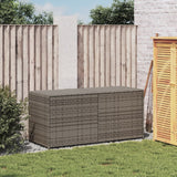 Garden Storage Box Grey 283L Poly Rattan - Side View