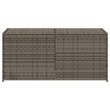 Garden Storage Box Grey 283L Poly Rattan - Top-Down View