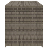 Garden Storage Box Grey 283L Poly Rattan - 45-Degree Angle