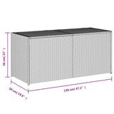 Garden Storage Box Grey 283L Poly Rattan - Extra Image