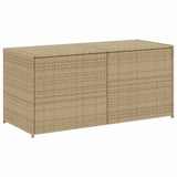 Garden Storage Box Mix Beige 283L Poly Rattan - Front View
