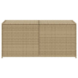 Garden Storage Box Mix Beige 283L Poly Rattan - Top-Down View