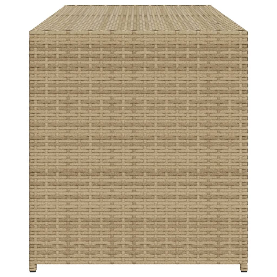 Garden Storage Box Mix Beige 283L Poly Rattan