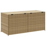 Garden Storage Box Mix Beige 283L Poly Rattan - Rear View
