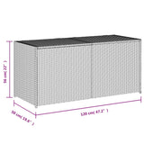 Garden Storage Box Mix Beige 283L Poly Rattan - Extra Image