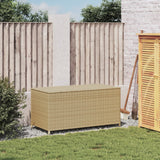 Garden Storage Box Mix Beige 190L Poly Rattan - Side View