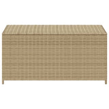 Garden Storage Box Mix Beige 190L Poly Rattan - Top-Down View