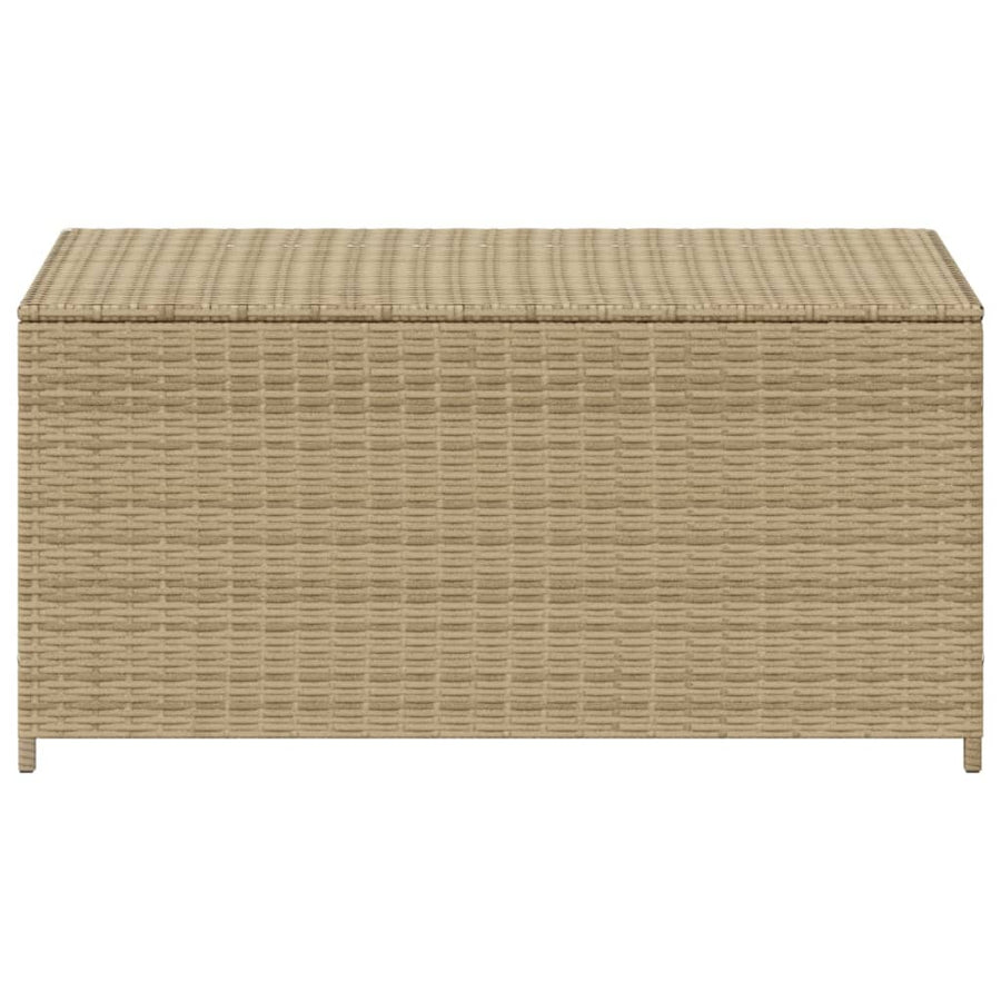 Garden Storage Box Mix Beige 190L Poly Rattan