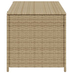 Garden Storage Box Mix Beige 190L Poly Rattan