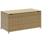 Garden Storage Box Mix Beige 190L Poly Rattan - Rear View