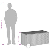 Garden Storage Box with Wheels Black 190L Poly Rattan - Extra Image