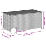 Garden Storage Box with Wheels Black 190L Poly Rattan