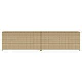 Garden Storage Box Mix Beige 469L Poly Rattan