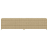 Garden Storage Box Mix Beige 469L Poly Rattan - Top-Down View