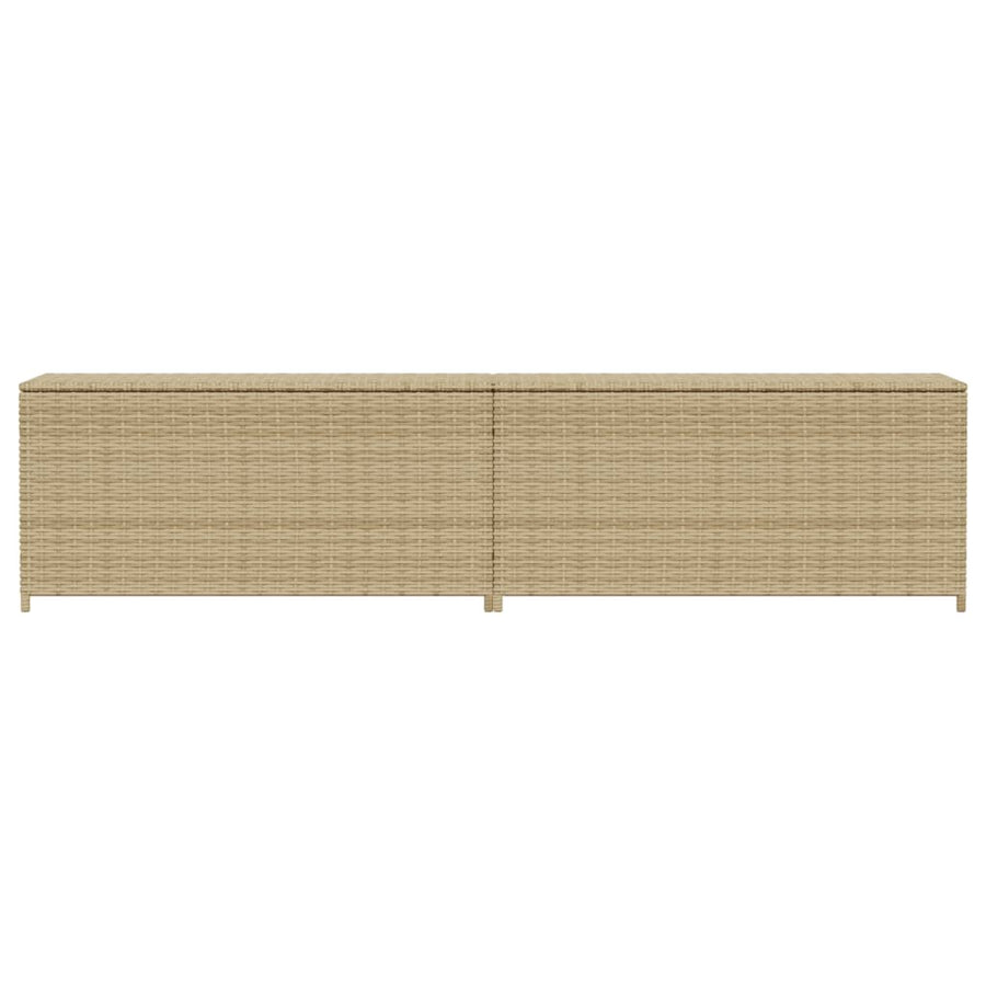 Garden Storage Box Mix Beige 469L Poly Rattan