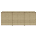 Garden Storage Box Mix Beige 984L Poly Rattan - Top-Down View