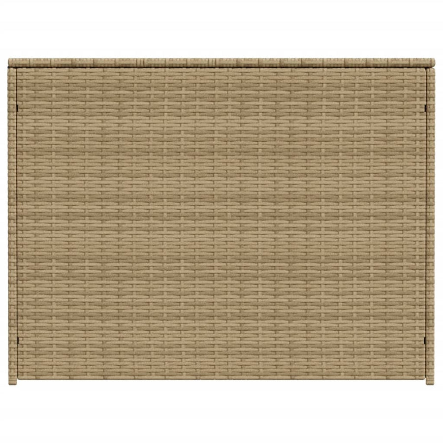 Garden Storage Box Mix Beige 984L Poly Rattan